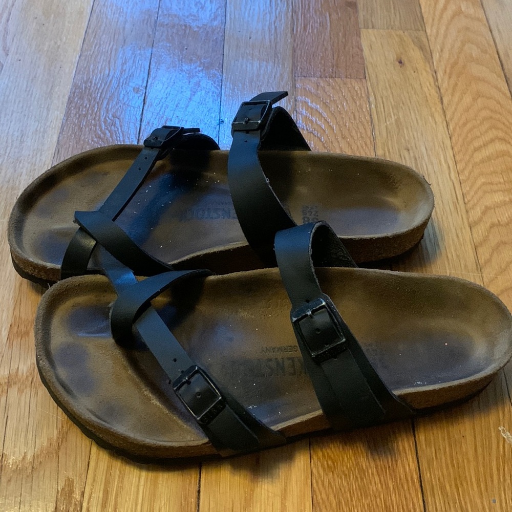 Vegan Birkenstocks Black Straps 38